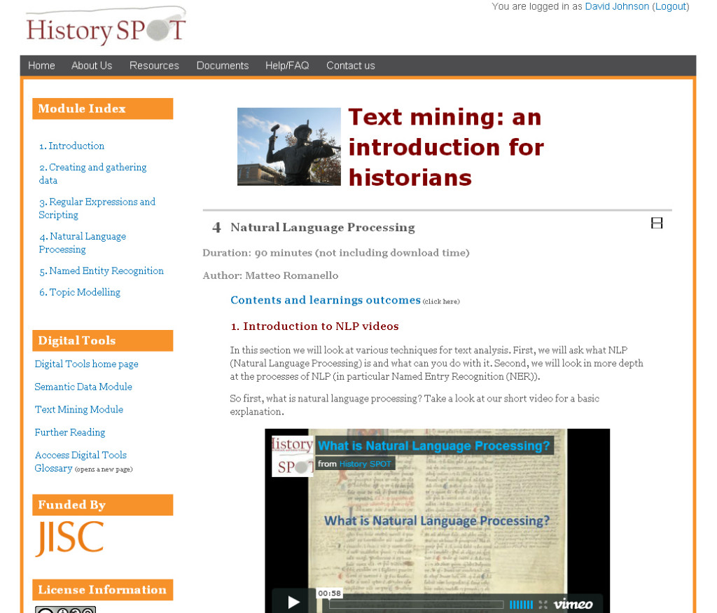 Text mining for Historians - On History