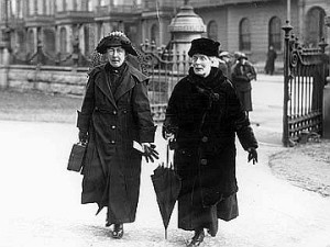 Hanna Sheehy Skeffington with Mrs Pearse c.1921. Skeffington was a co-founder of the Irish Women's Franchise League in 1908. (NLI, INDH 100)