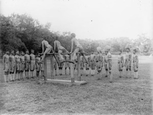  Indian troops during a physical training. Copyright IWM (Q52701) 