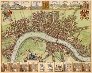 17th century map of London